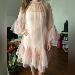 Tulle overlay dress ANTHRO
